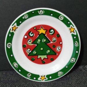 Gibson Designs Christmas Treasures TREE SALAD/DESS